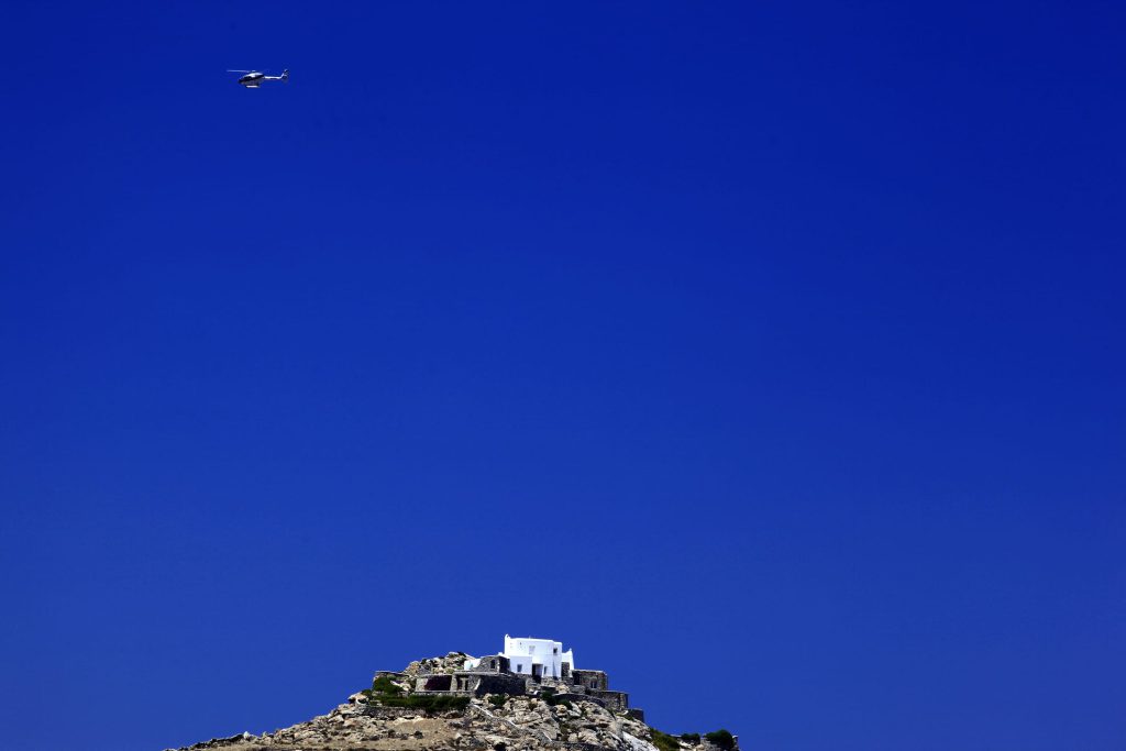 Mykonos helicopter
